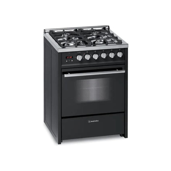 Meireles 60cm Freestanding Gas Electric Stove - Black.