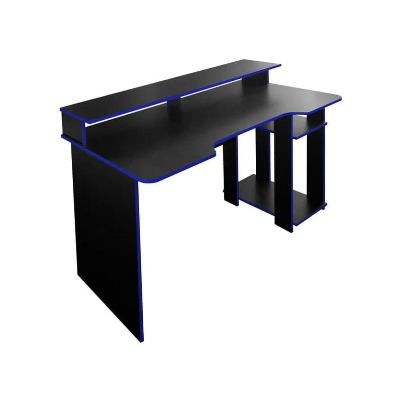 Linx Gaming Monitor Desk - Black / Blue.