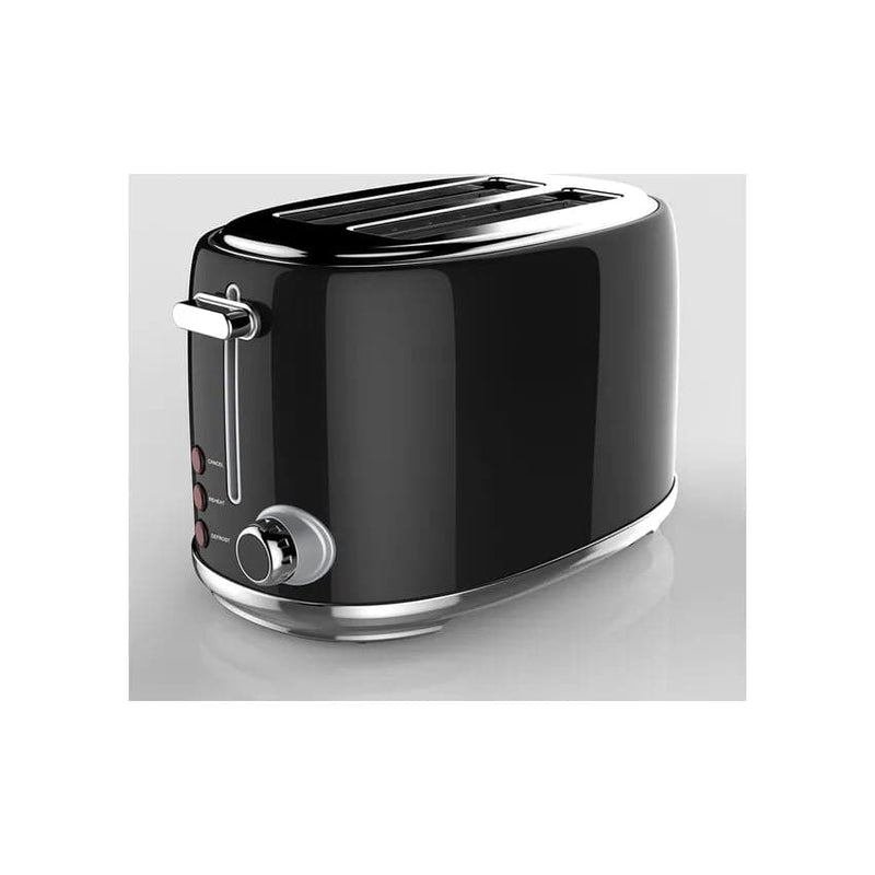 Swan 2 Slice Stainless Steel Toaster - Black.