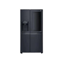 LG 665L Side By Side Fridge With Instaview Door-in-door - Matte Black Finish.