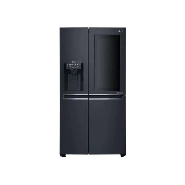 LG 665L Side By Side Fridge With Instaview Door-in-door - Matte Black Finish.