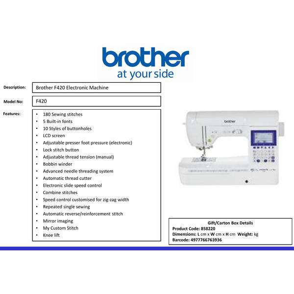 F420 Brother Sewing Machine.