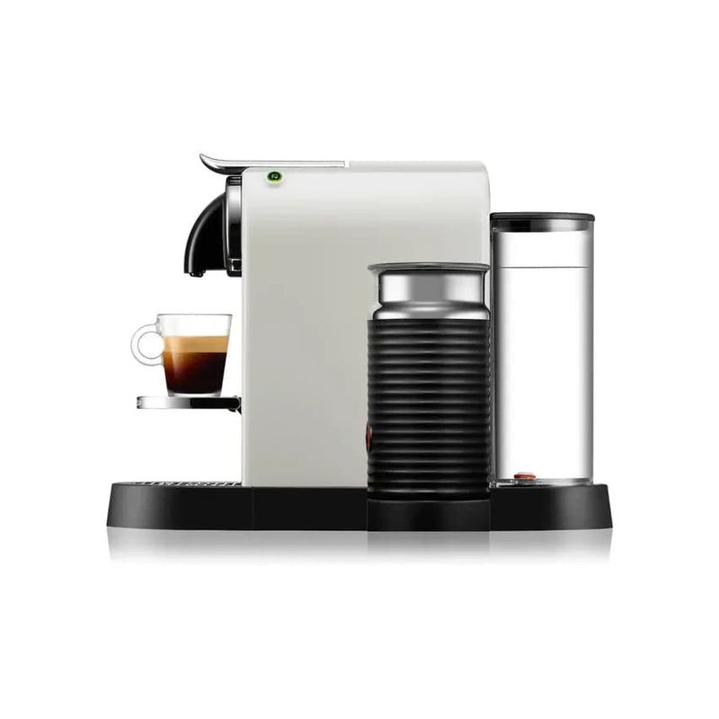 Nespresso Citiz Automatic Espresso Machine With Aeroccino Milk Frother - White + Free Coffee Voucher.