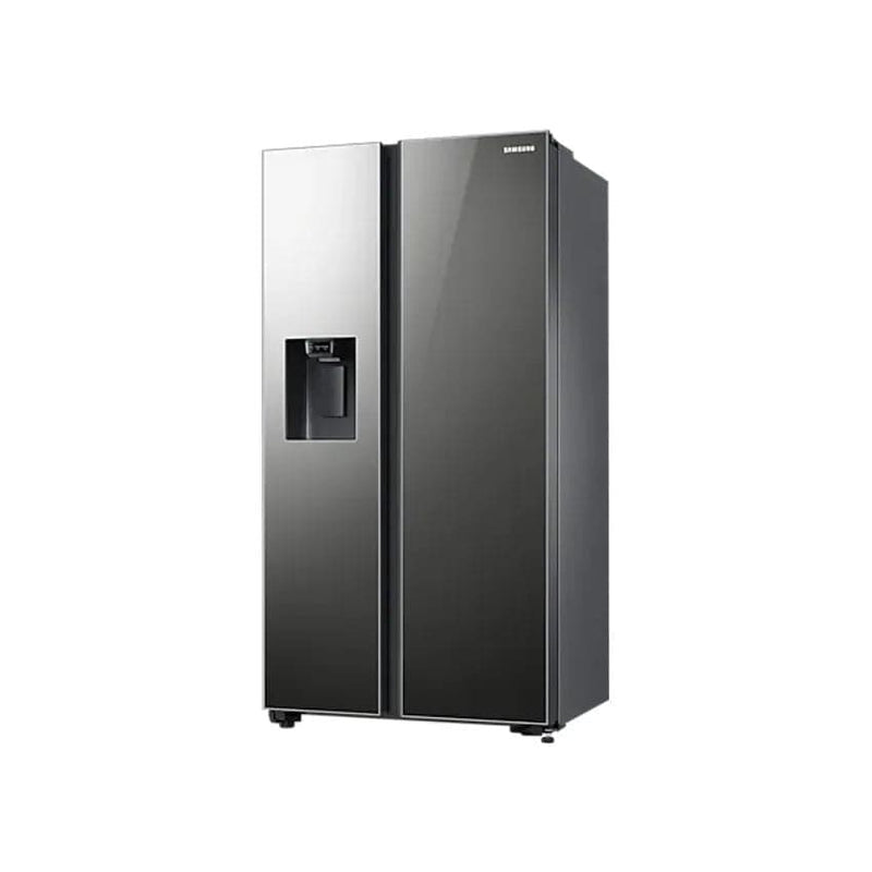 Samsung 617L Side By Side Fridge With Auto Icemaker & Dispenser - Mirror Black.