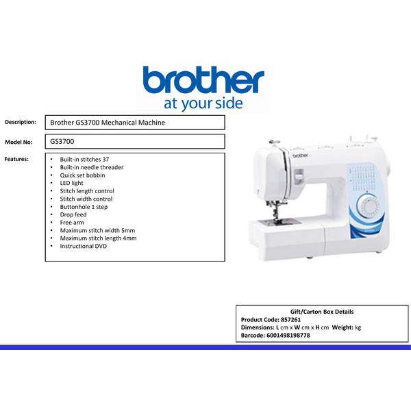 Gs3700 Brother Sewing Machine.