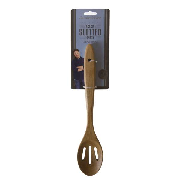 Jamie Oliver Acacia Wood Slotted Spoon.