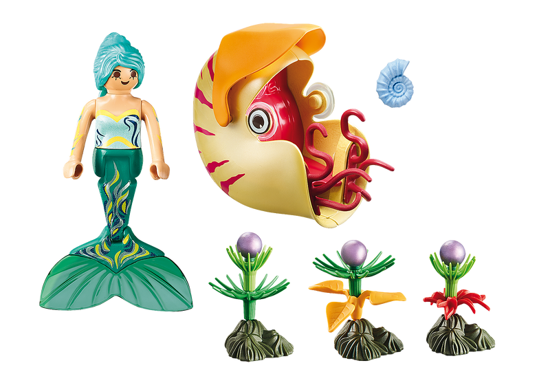 Mermaid with Sea Snail Gondola.