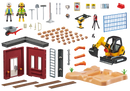 Mini Excavator with Building Section.