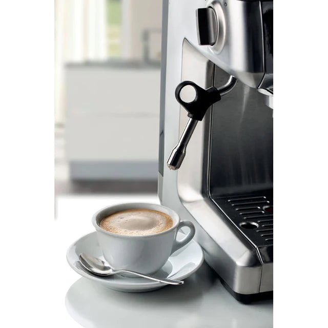 Metal Espresso Coffee Maker with Built-In Coffee Grinder.