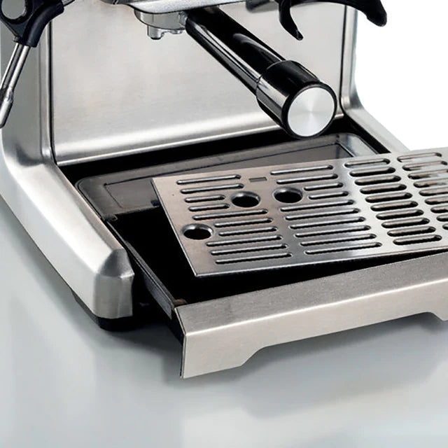Metal Espresso Coffee Maker with Built-In Coffee Grinder.