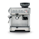 Metal Espresso Coffee Maker with Built-In Coffee Grinder.