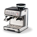 Metal Espresso Coffee Maker with Built-In Coffee Grinder.