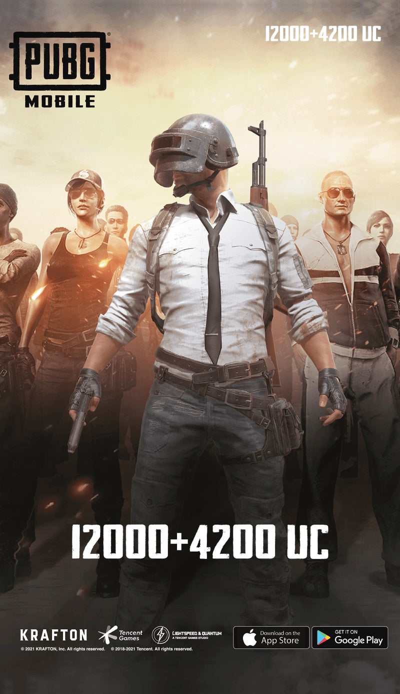 PUBG Mobile Unknown Cash - 12000 + 4200 Uc