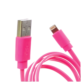 Omg Flat Lightning Cable, Pink.