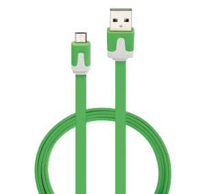Omg Flat Micro Usb Cable, Green.