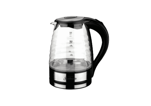 1.7 Litre Ribbed Glass Kettle.