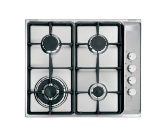 4-Burner Stainless Steel Gas Hob.