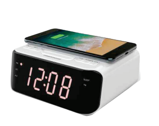 Bt Clock Radio With Wireless Charging.