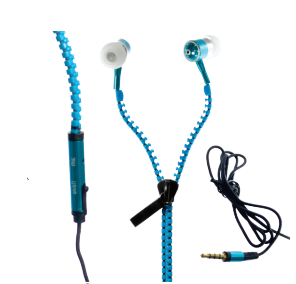 Omg Zippy Buds Headphones With Mic, Blue.