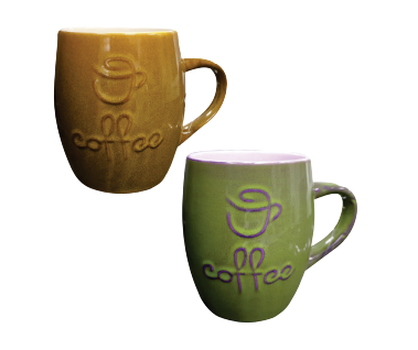 400ML Stoneware Mug With Coffee Design.