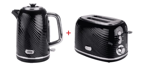 1.7 Litre Cordless Kettle + 2 Slice Toaster (PACK).