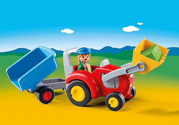 Playmobil 1.2.3 Tractor with Trailer 6964.