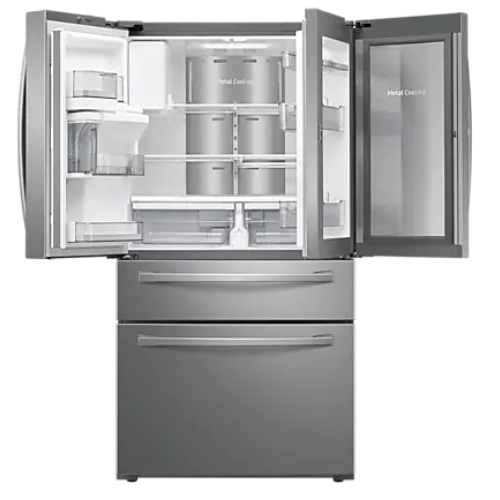 Samsung 600L Nett Frost Free French Door Fridge With Auto Water And Ice Dispenser – Real Stainless