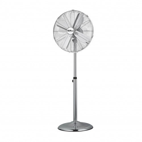 Alva Air 40cm Metal Pedestal Fan Silver