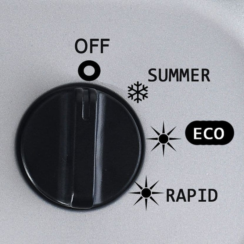 Black Eco Fan Heater.