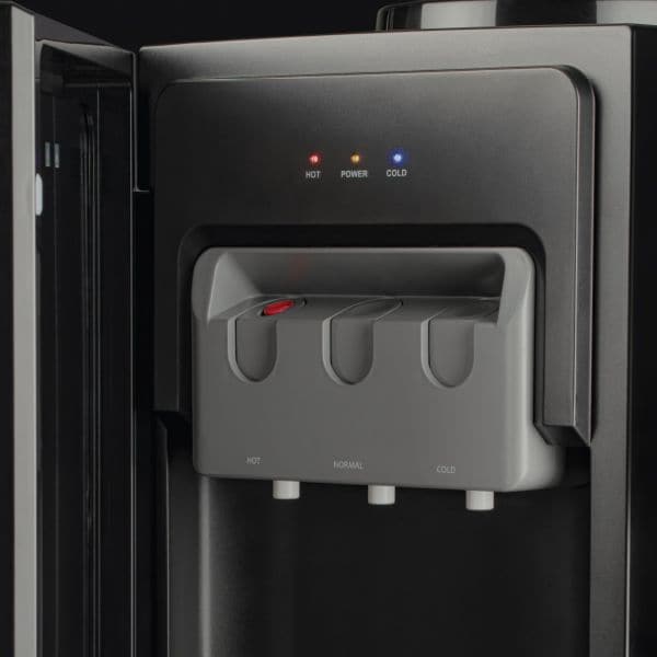Black Glass Standing Water Dispenser.