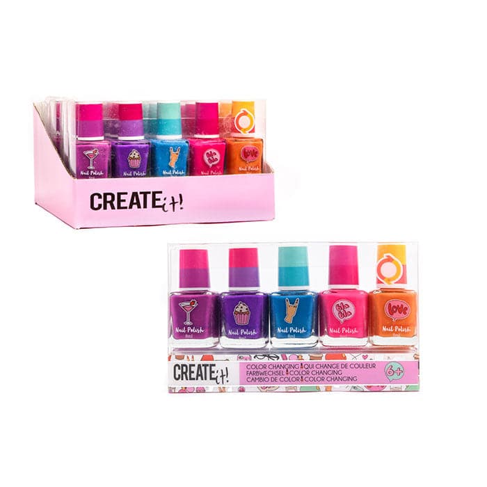 Create It! Nail Polish Color Changing 5 Pack.