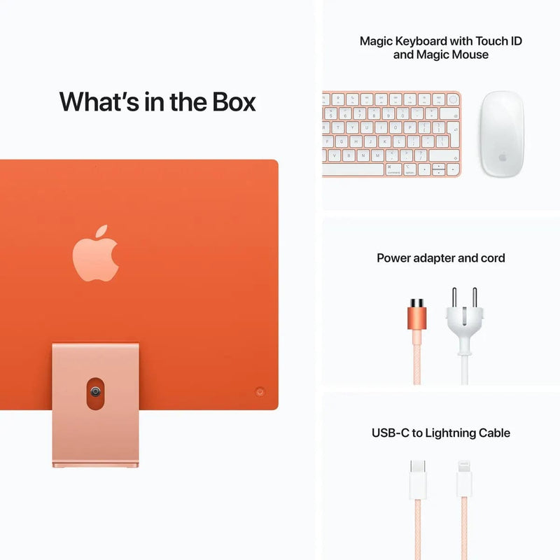 iMac 24-inch with Retina 4.5K display | Apple M1 Chip | 256GB | Orange.