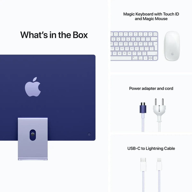 iMac 24-inch with Retina 4.5K display | Apple M1 Chip | 256GB | Purple.