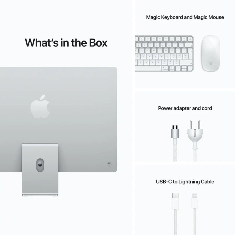 iMac 24-inch with Retina 4.5K display | Apple M1 Chip | 256GB | Silver.