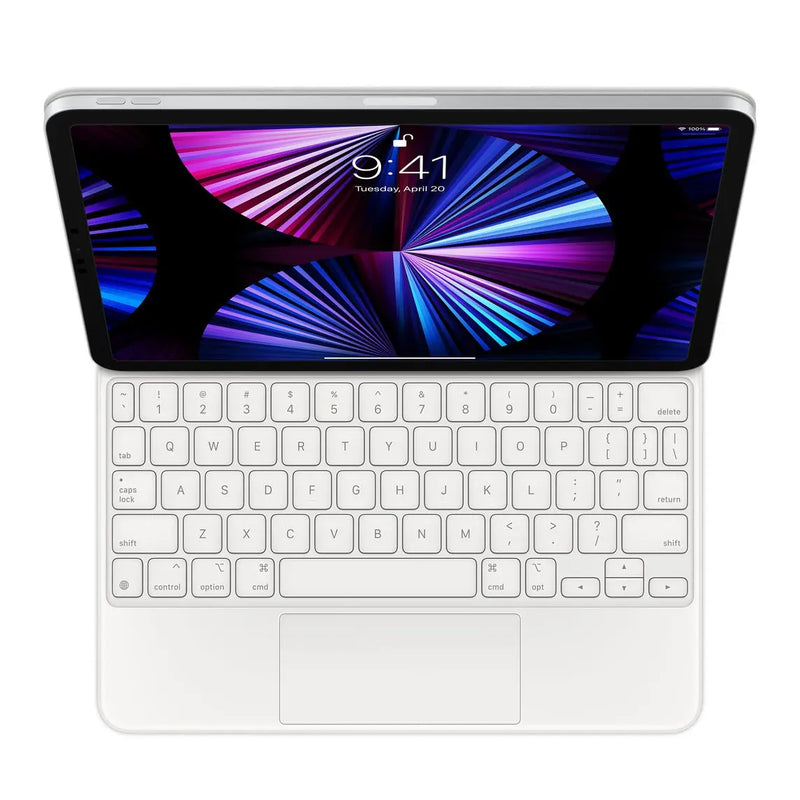 Magic Keyboard for iPad Pro 11-inch (3rd gen) and iPad Air (4th gen) International English - White.