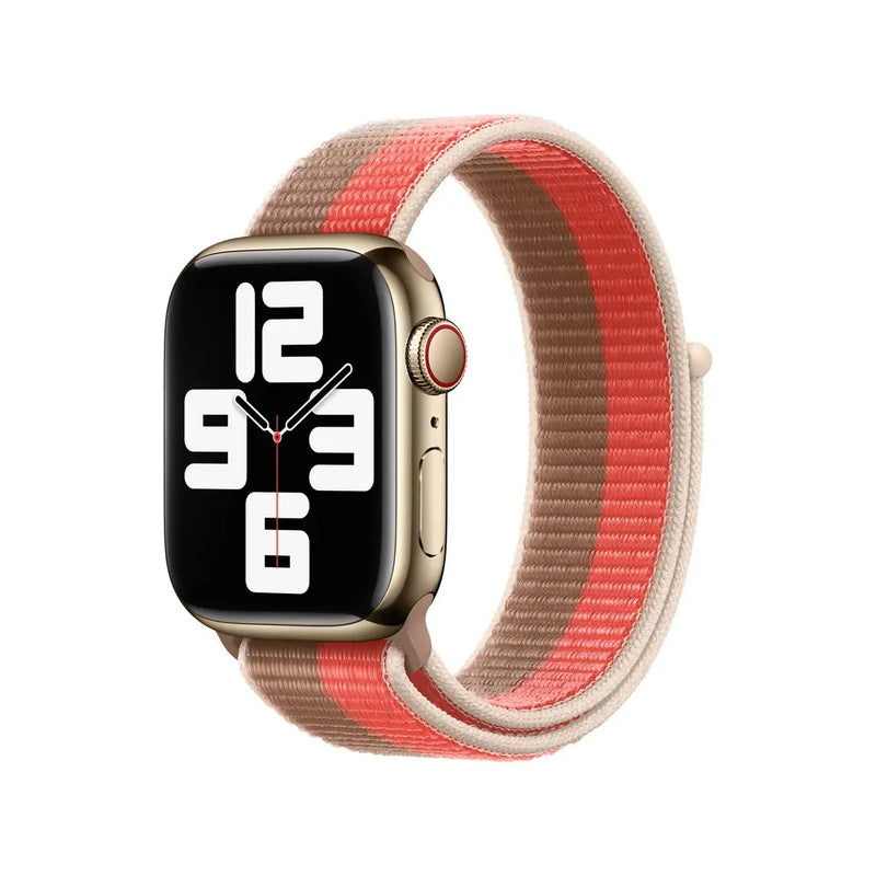 Apple Watch 41mm Pink Pomelo / Tan Sport Loop - Regular.