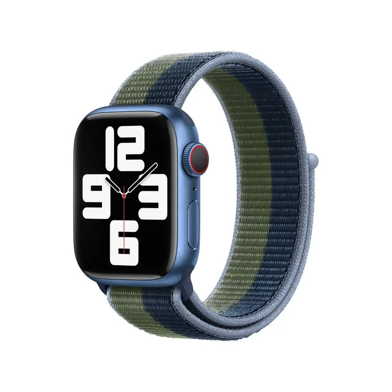 Apple Watch 41mm Abyss Blue / Moss Green Sport Loop - Regular.