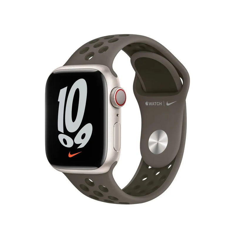 Apple Watch 41mm Midnight Olive Grey / Cargo Khaki Nike Sport Band - Regular.