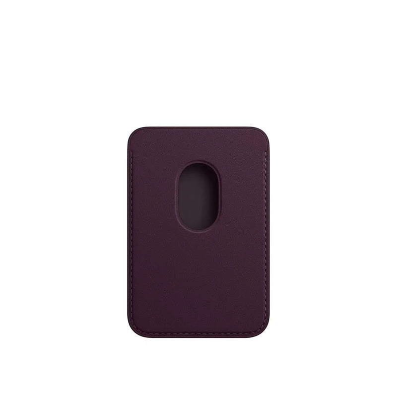 iPhone Leather Wallet with MagSafe - Dark Cherry.