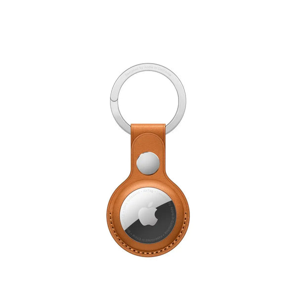 AirTag Leather Key Ring - Golden Brown - AirTag.