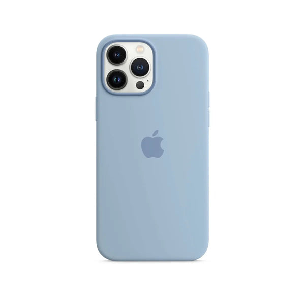 iPhone 13 Pro Max Silicone Case MagSafe – Blue Fog.
