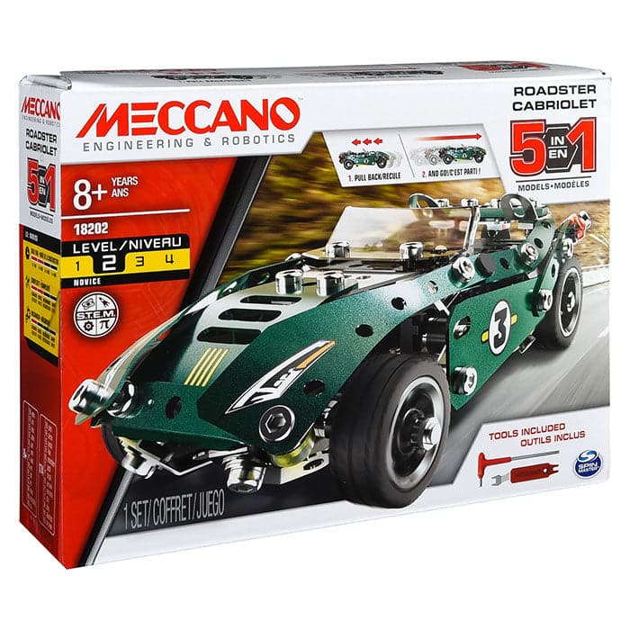 Meccano Mutli 5-in-1 Model Set - Pull Back Car.