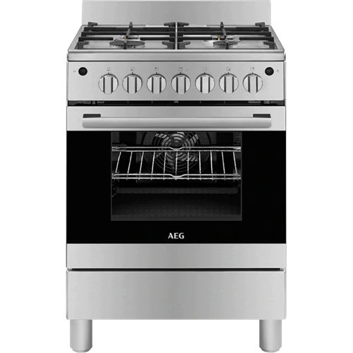 AEG 60CM FREESTANDING COOKER WITH 4 BURNER GAS HOB AND 71L ELECTRIC OVEN